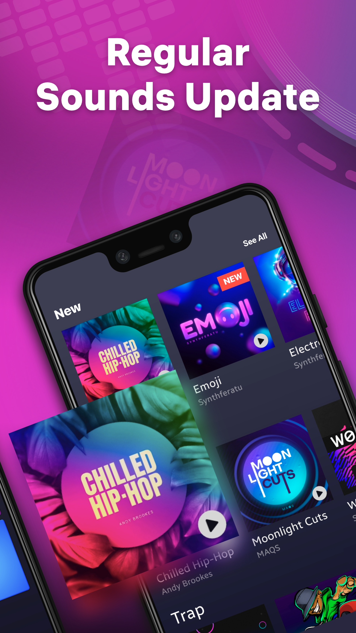 اسکرین شات 2 برنامه Drum Pad Machine - beat maker