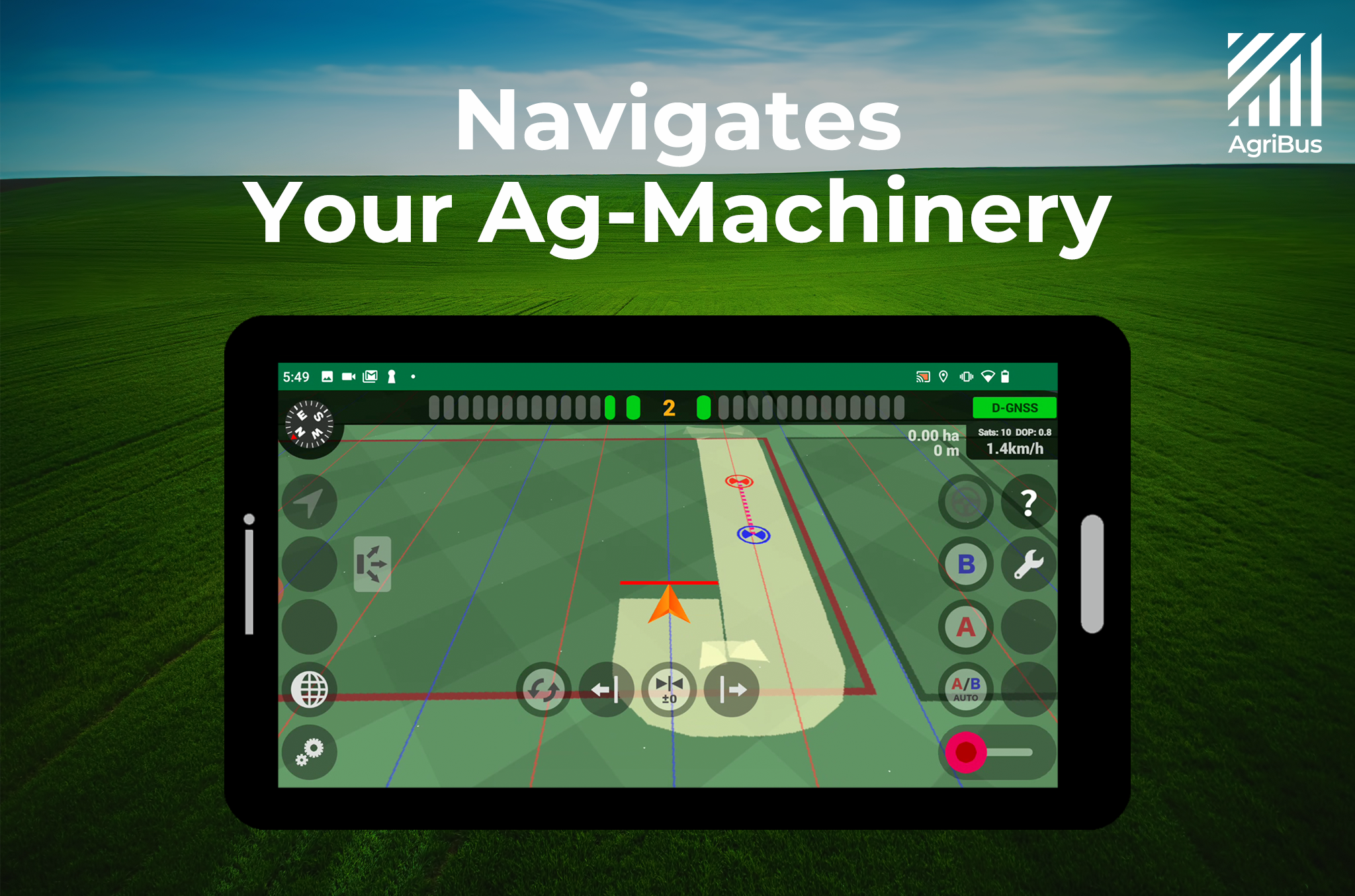 اسکرین شات 1 برنامه AgriBus: GPS farming navigator
