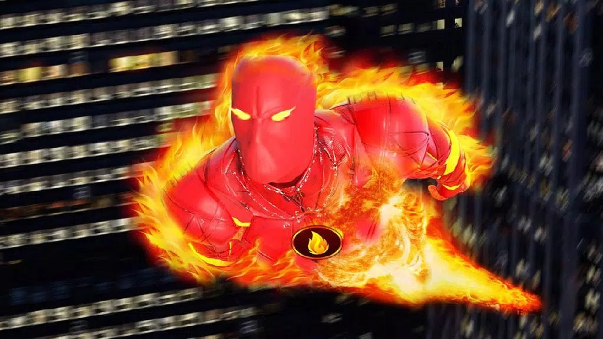 اسکرین شات 1 برنامه Flying Fire Hero Robot Game