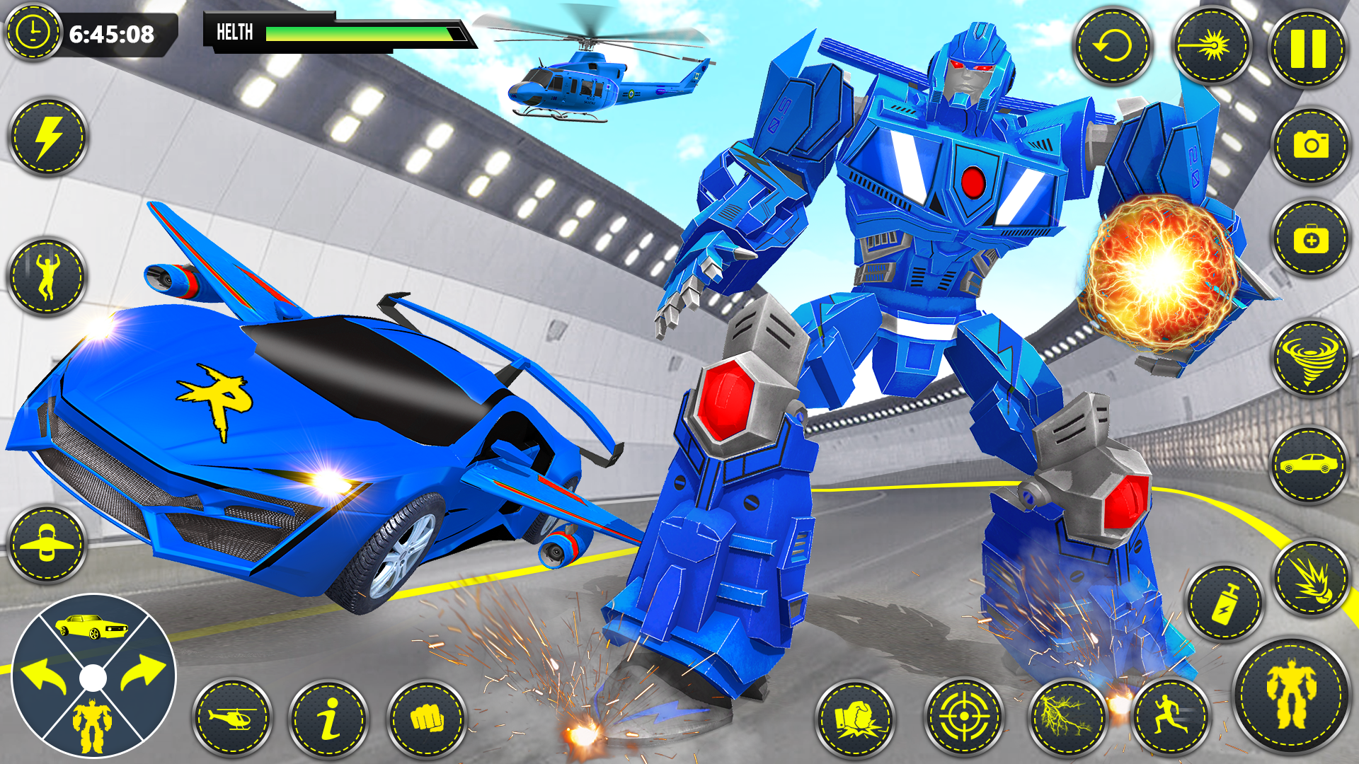 اسکرین شات 3 برنامه Muscle Car Robot Car Game