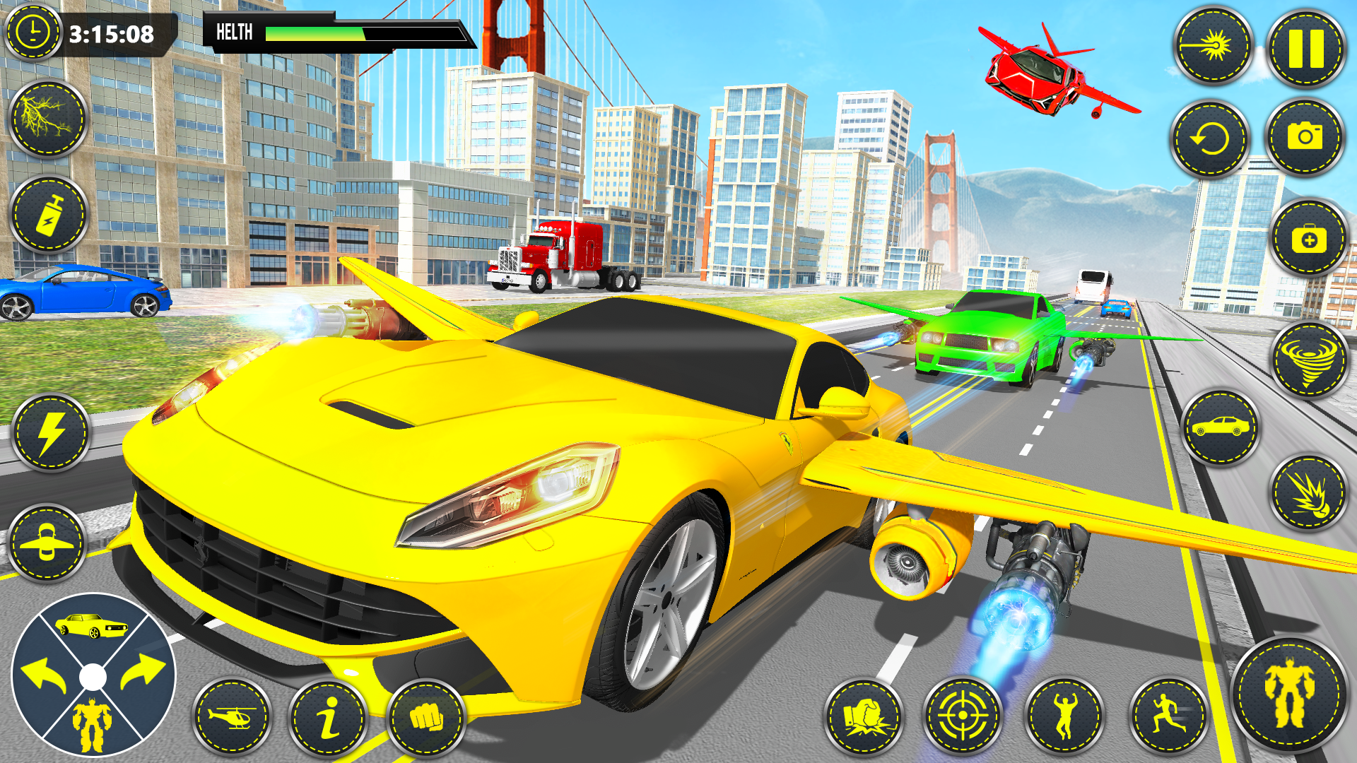 اسکرین شات 6 برنامه Muscle Car Robot Car Game
