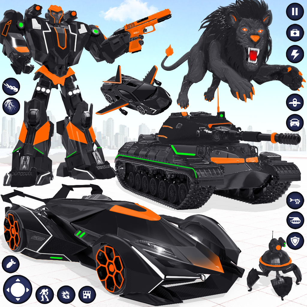 اسکرین شات 1 برنامه Muscle Car Robot Car Game