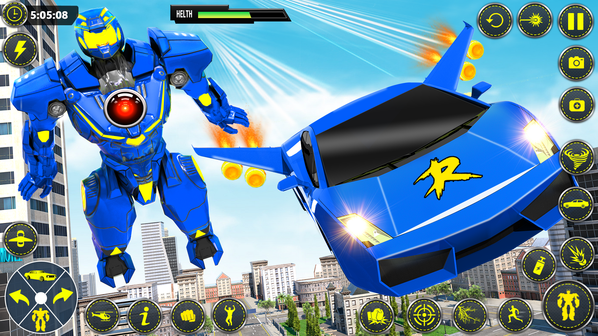 اسکرین شات 4 برنامه Muscle Car Robot Car Game