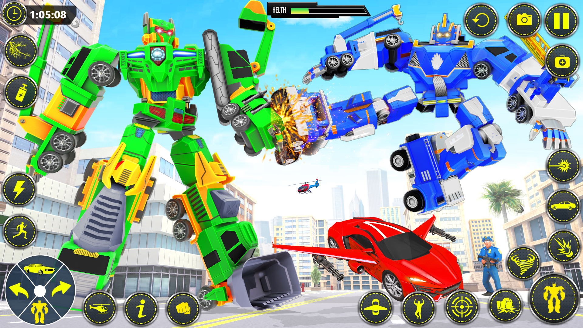 اسکرین شات 8 برنامه Muscle Car Robot Car Game