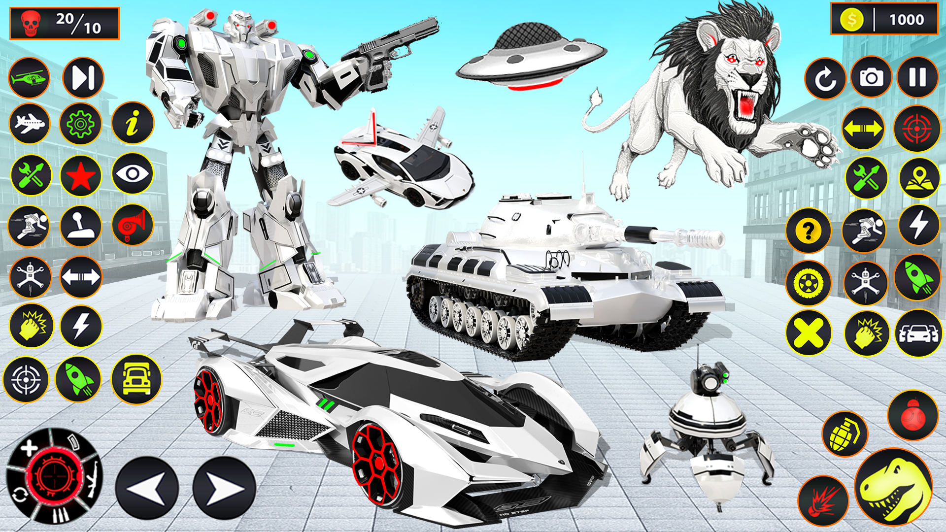 اسکرین شات 2 برنامه Muscle Car Robot Car Game