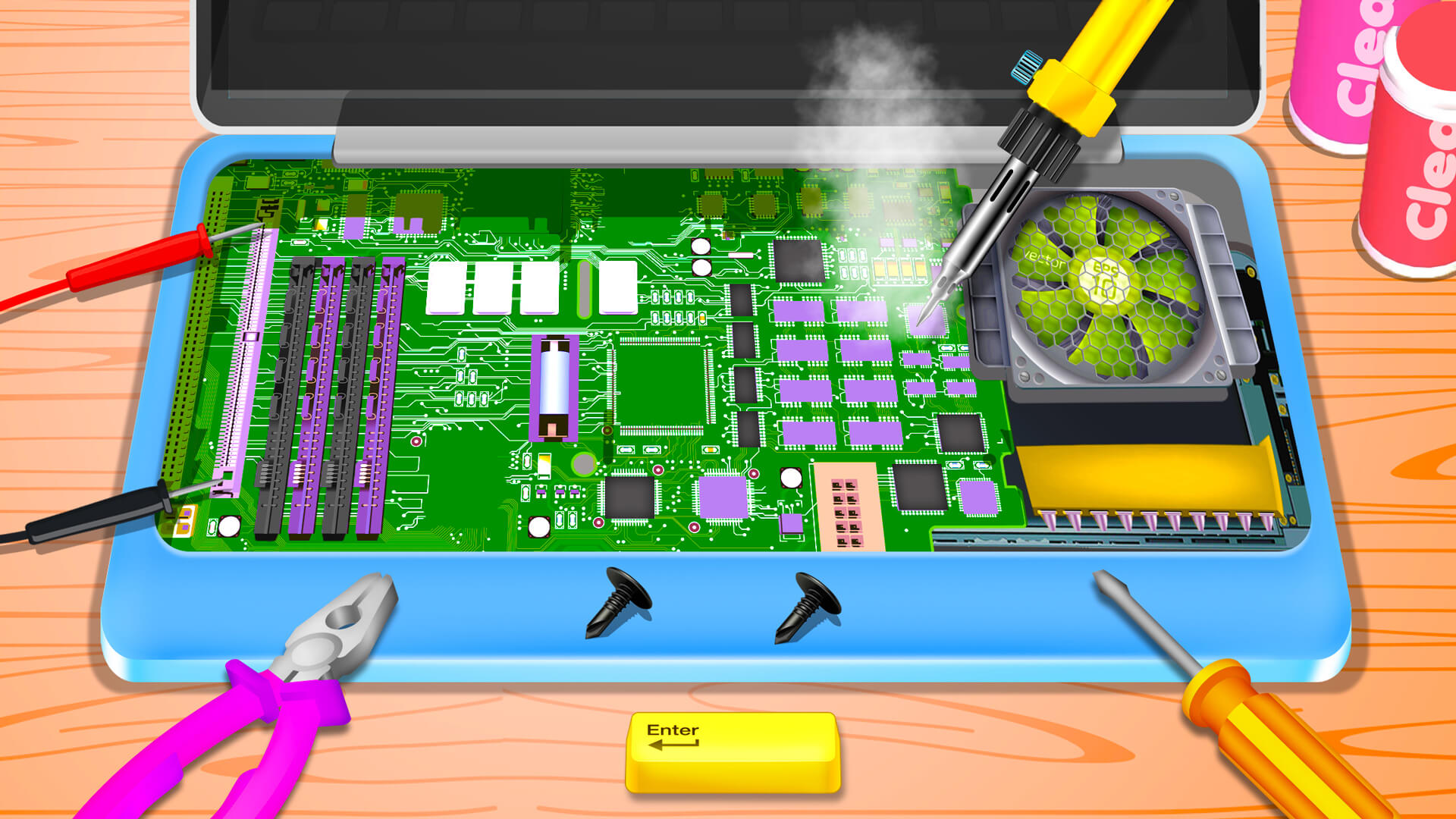 اسکرین شات 2 بازی DIY Laptop Repair Shop Game
