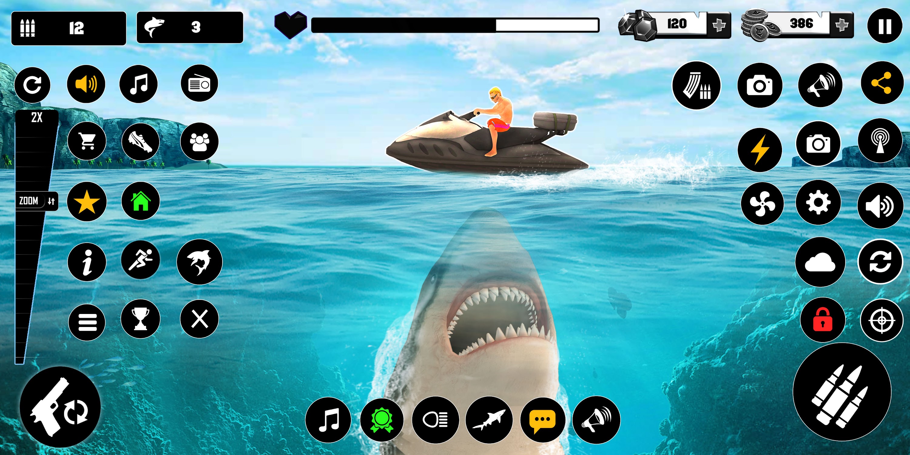 اسکرین شات 1 بازی Shark Hunter: 3D Offline Games