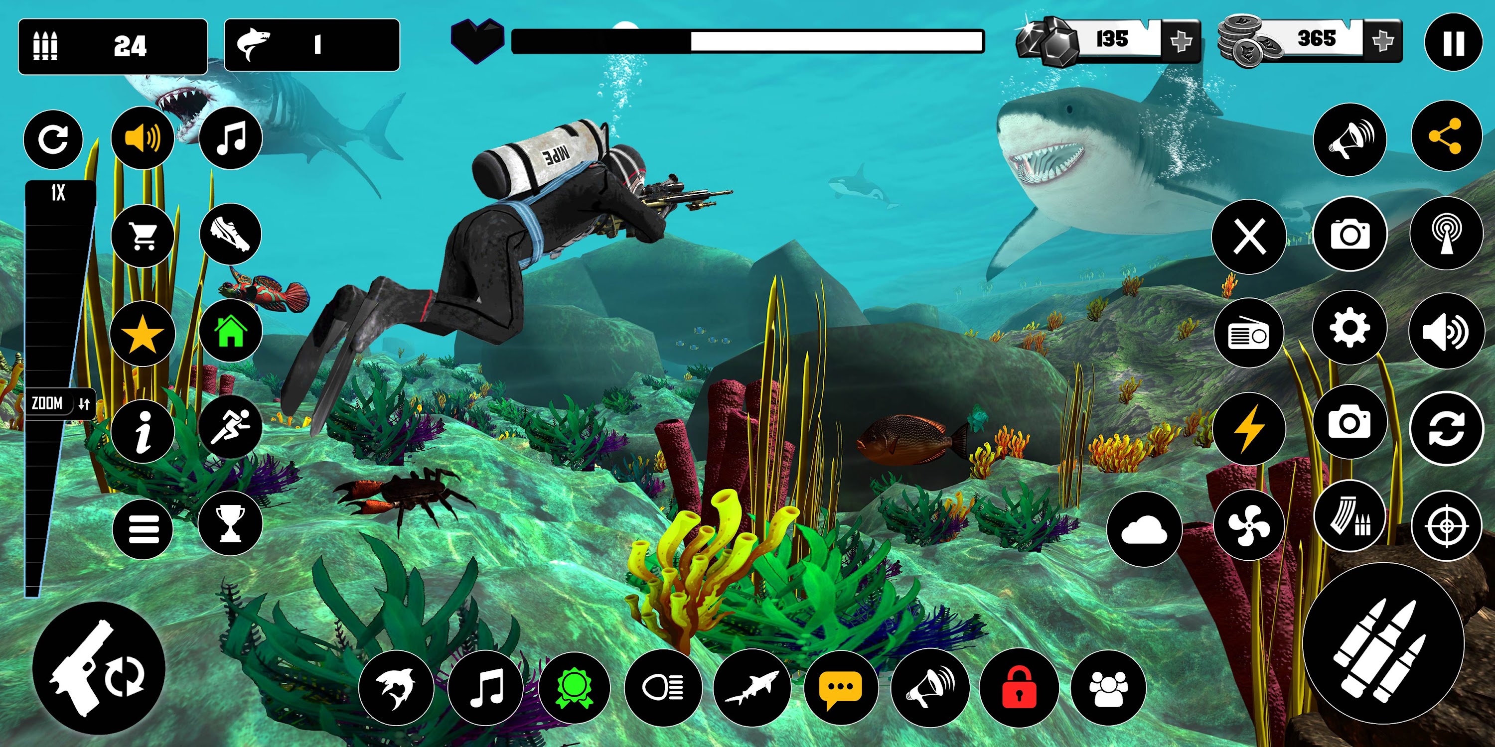 اسکرین شات 5 بازی Shark Hunter: 3D Offline Games