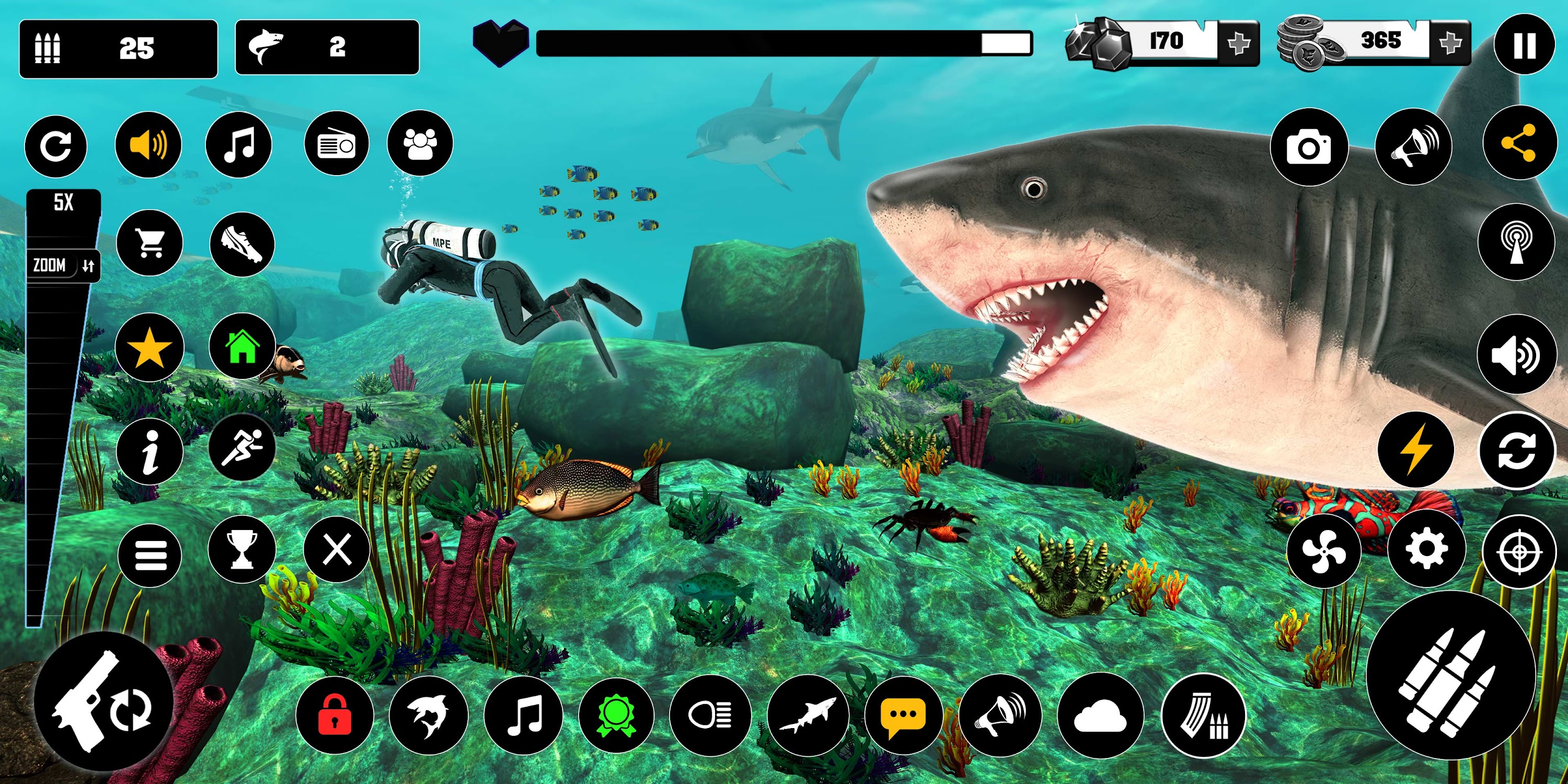 اسکرین شات 4 بازی Shark Hunter: 3D Offline Games