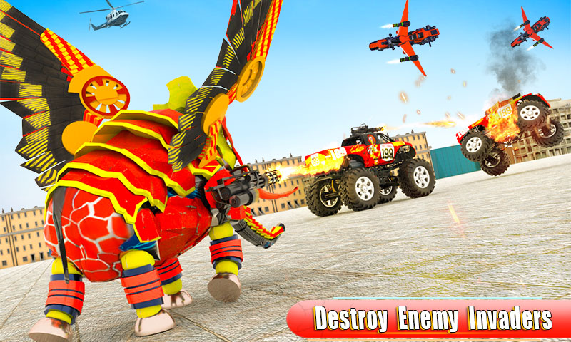 اسکرین شات برنامه Flying Elephant Robot Games 2