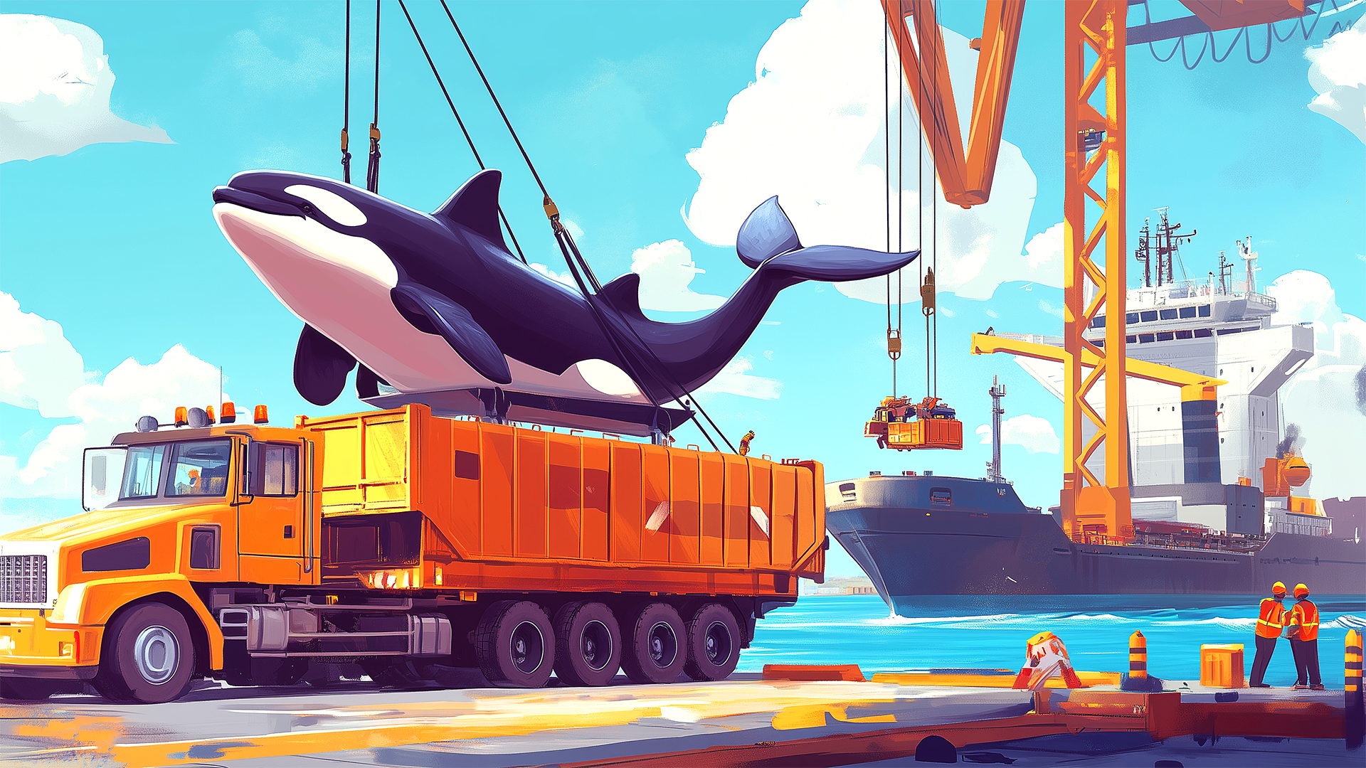 اسکرین شات 5 بازی Sea Animal Transport Truck Sim