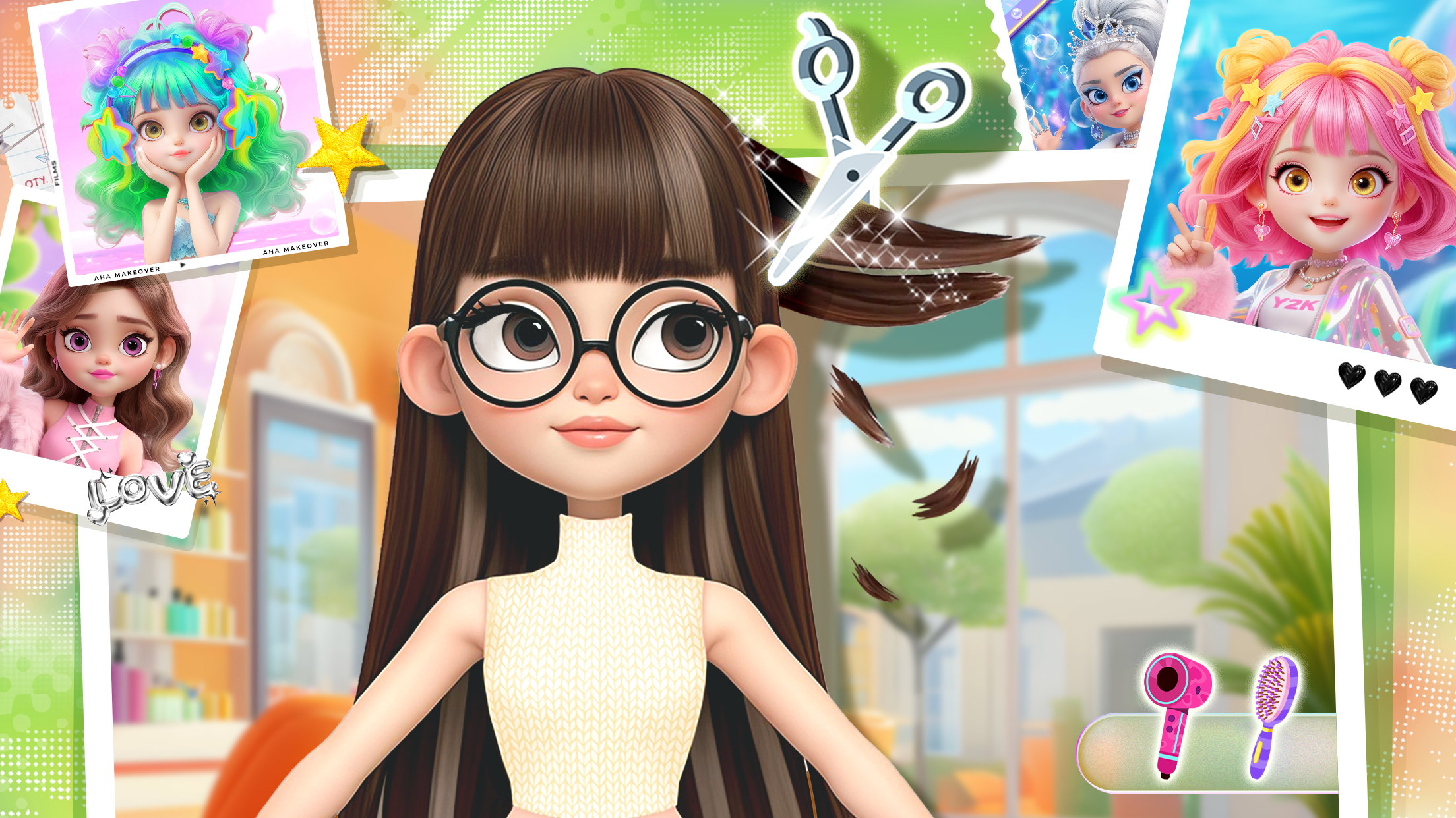 اسکرین شات 2 بازی Aha Makeover-Beauty Salon Game