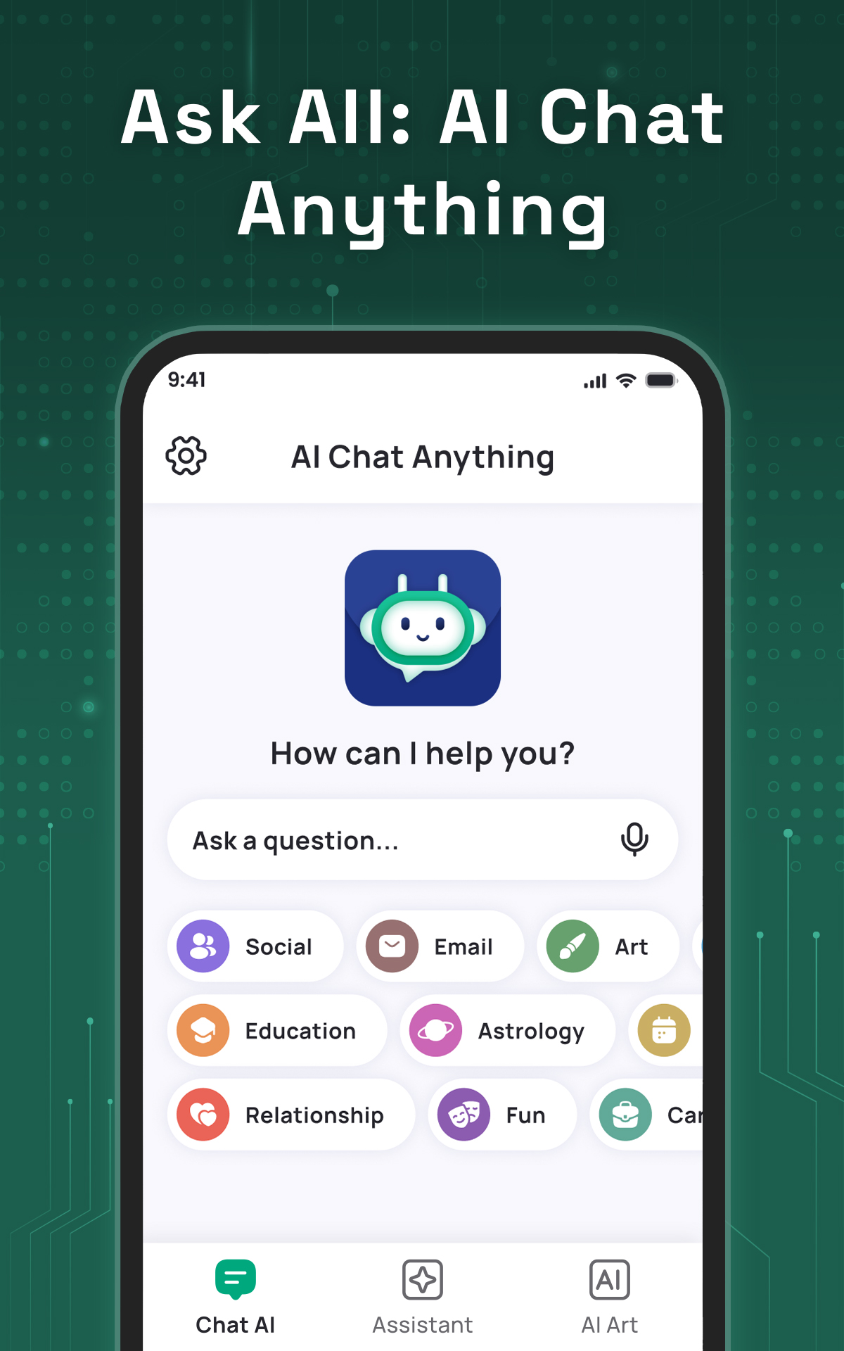 اسکرین شات 1 برنامه Ask All : AI Chat Anything
