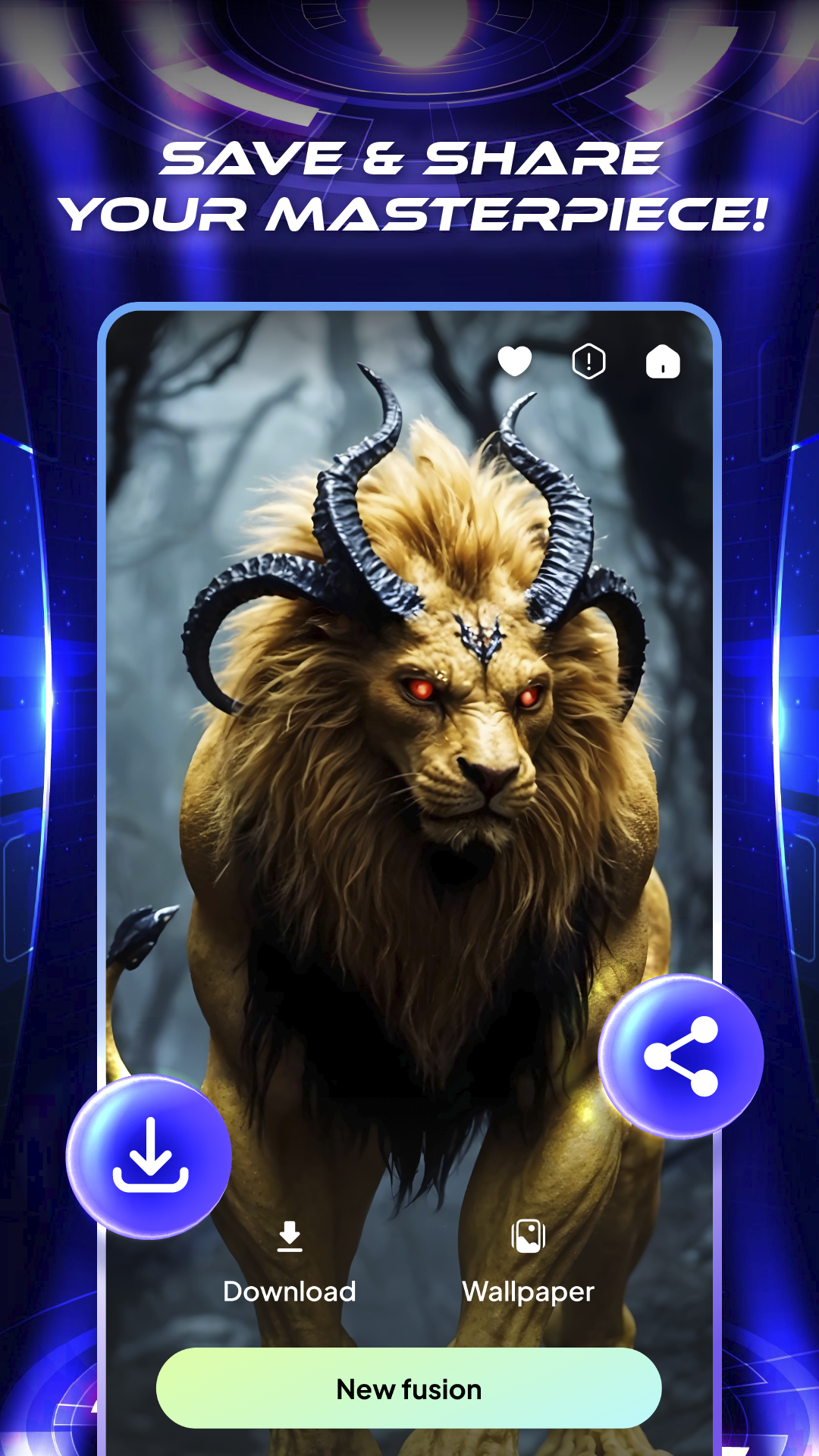 اسکرین شات 5 برنامه AI Fusion: AI Merge Animals