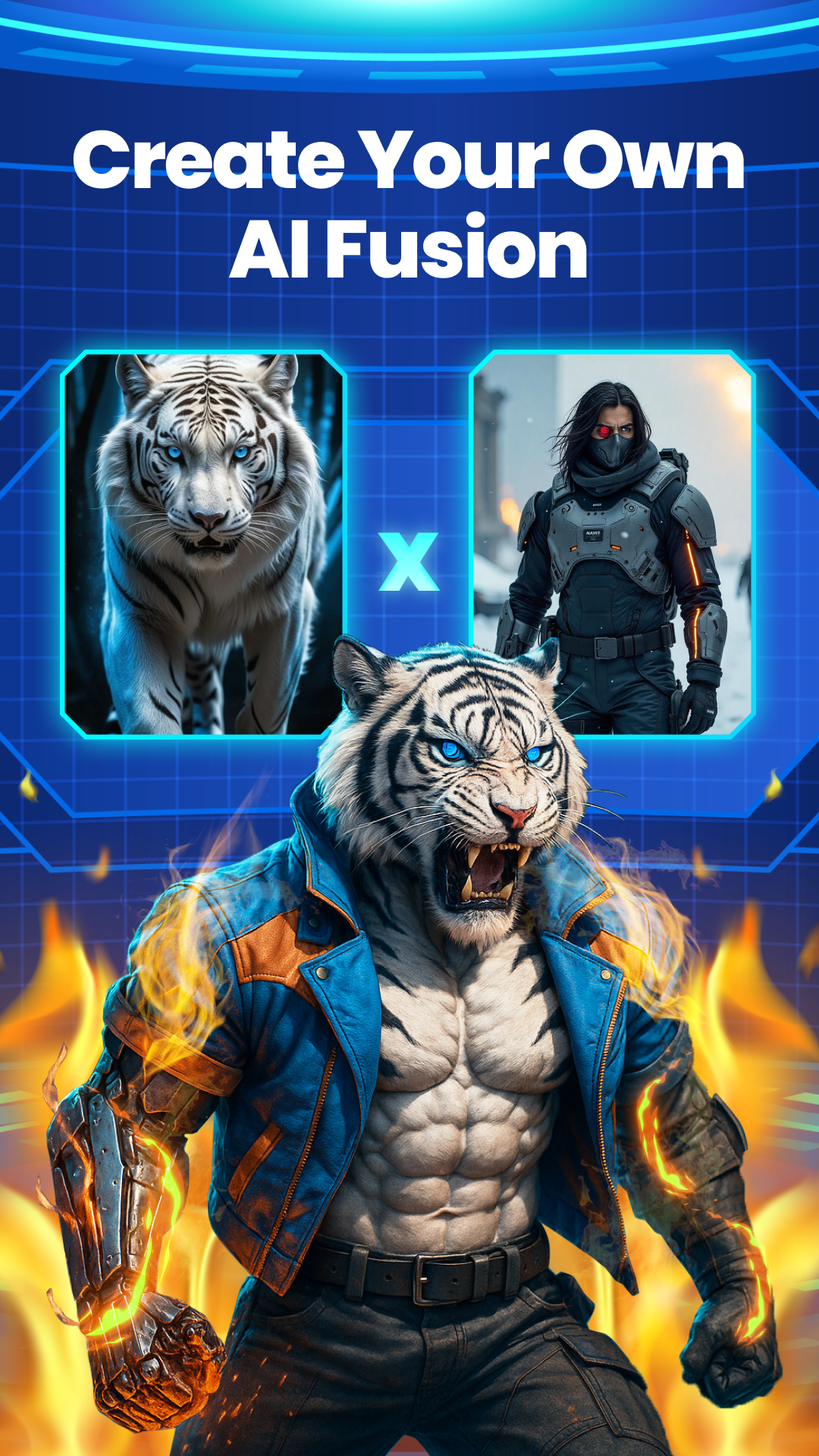 اسکرین شات 1 برنامه AI Fusion: AI Mix Battle