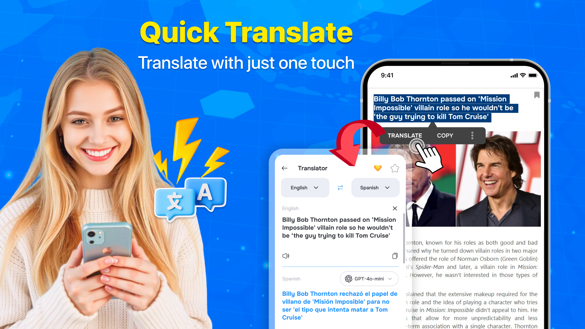 اسکرین شات برنامه Translate App - AI Translator 3