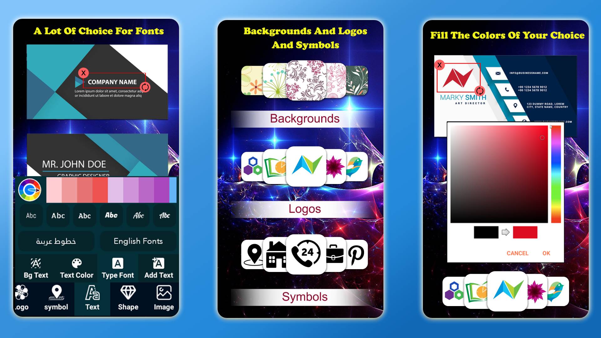 اسکرین شات 3 برنامه Business Card Maker with photo