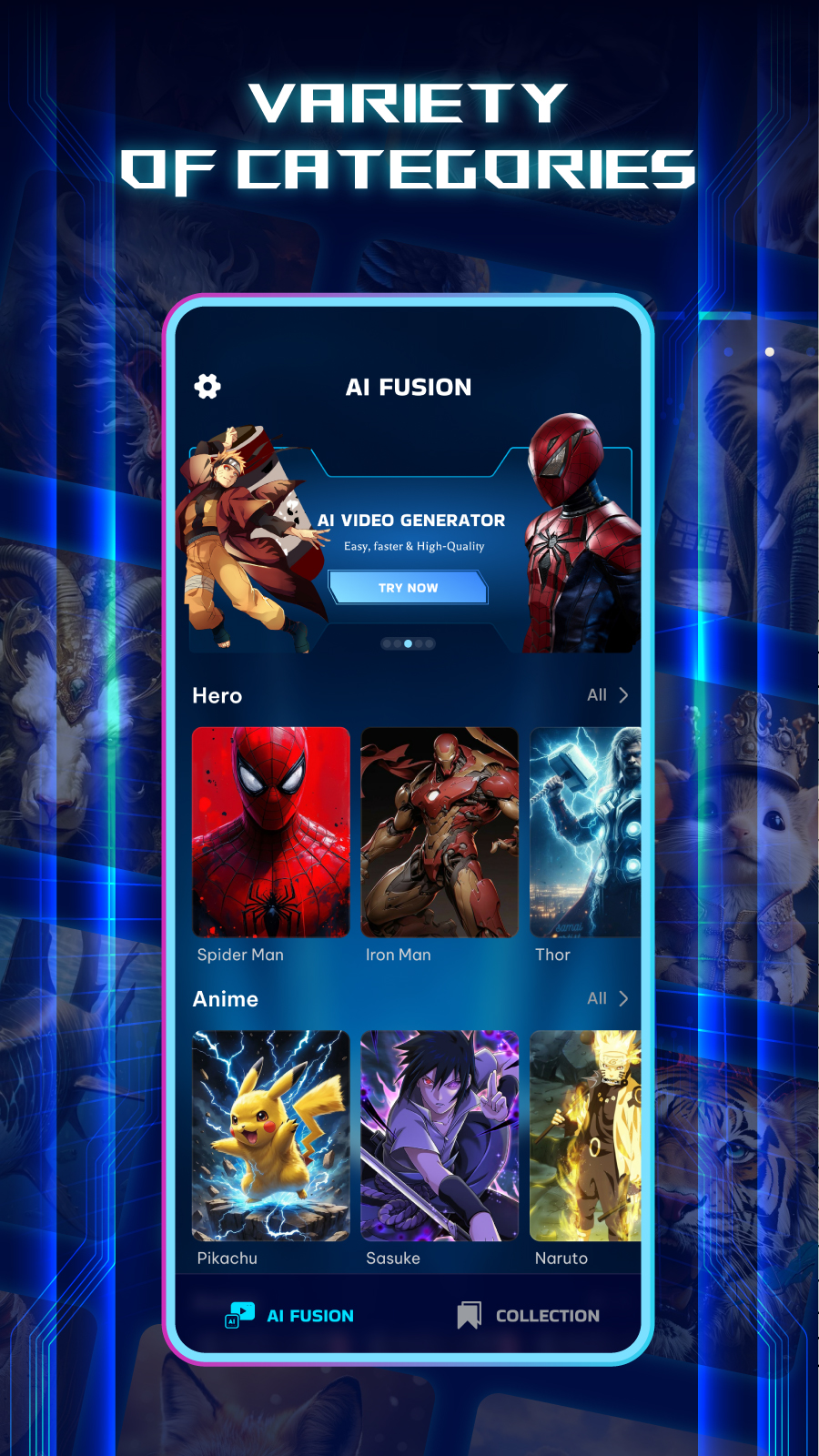 اسکرین شات 3 برنامه AI Fusion : Animal Mix Fusion