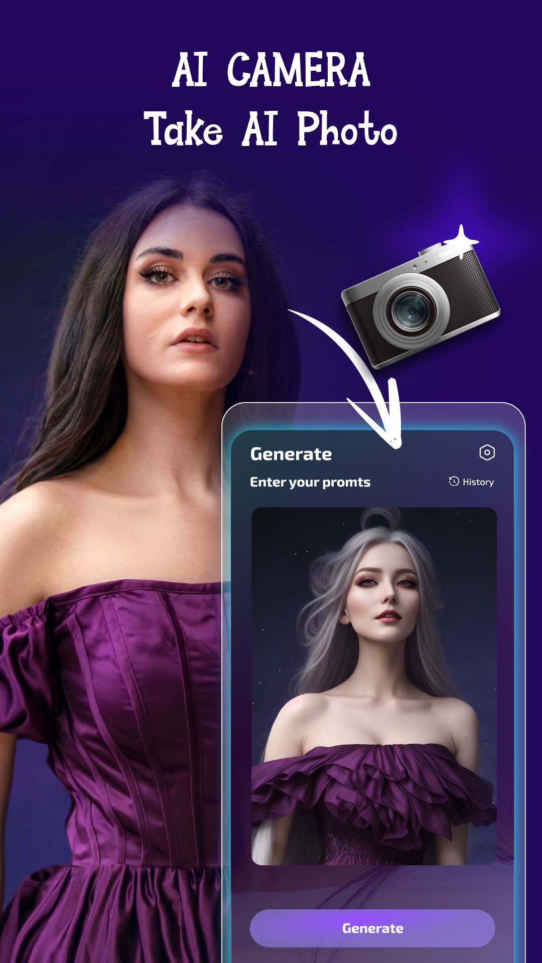 اسکرین شات 3 برنامه AI Art Generator: Photo Editor