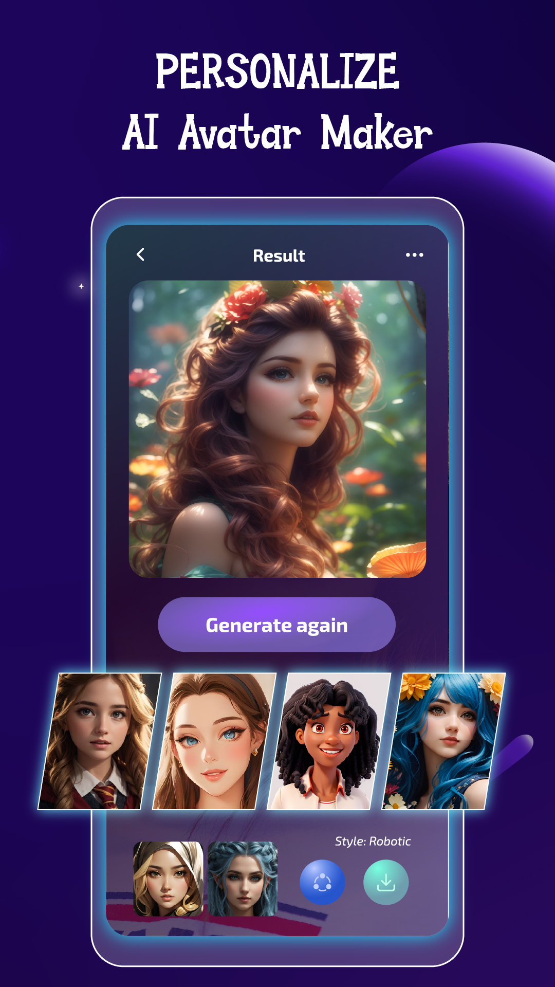 اسکرین شات 4 برنامه AI Art Generator: Photo Editor
