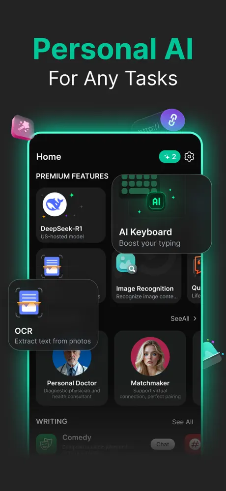 اسکرین شات 2 برنامه AI Chatbot, Ask Chat Assistant