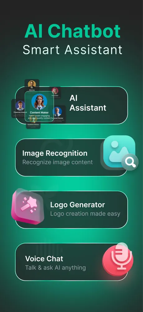 اسکرین شات 1 برنامه AI Chatbot, Ask Chat Assistant