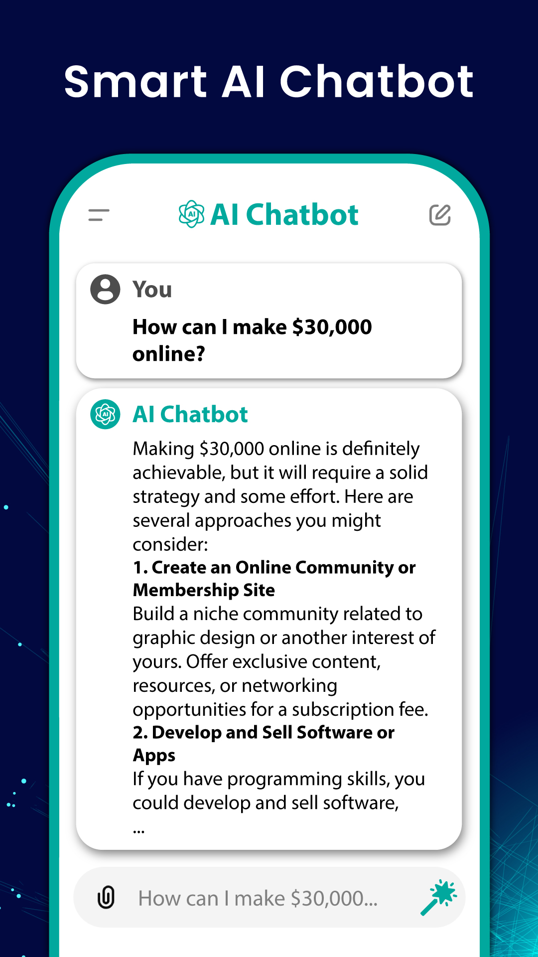اسکرین شات 3 برنامه AI Chat App - AI Chatbot