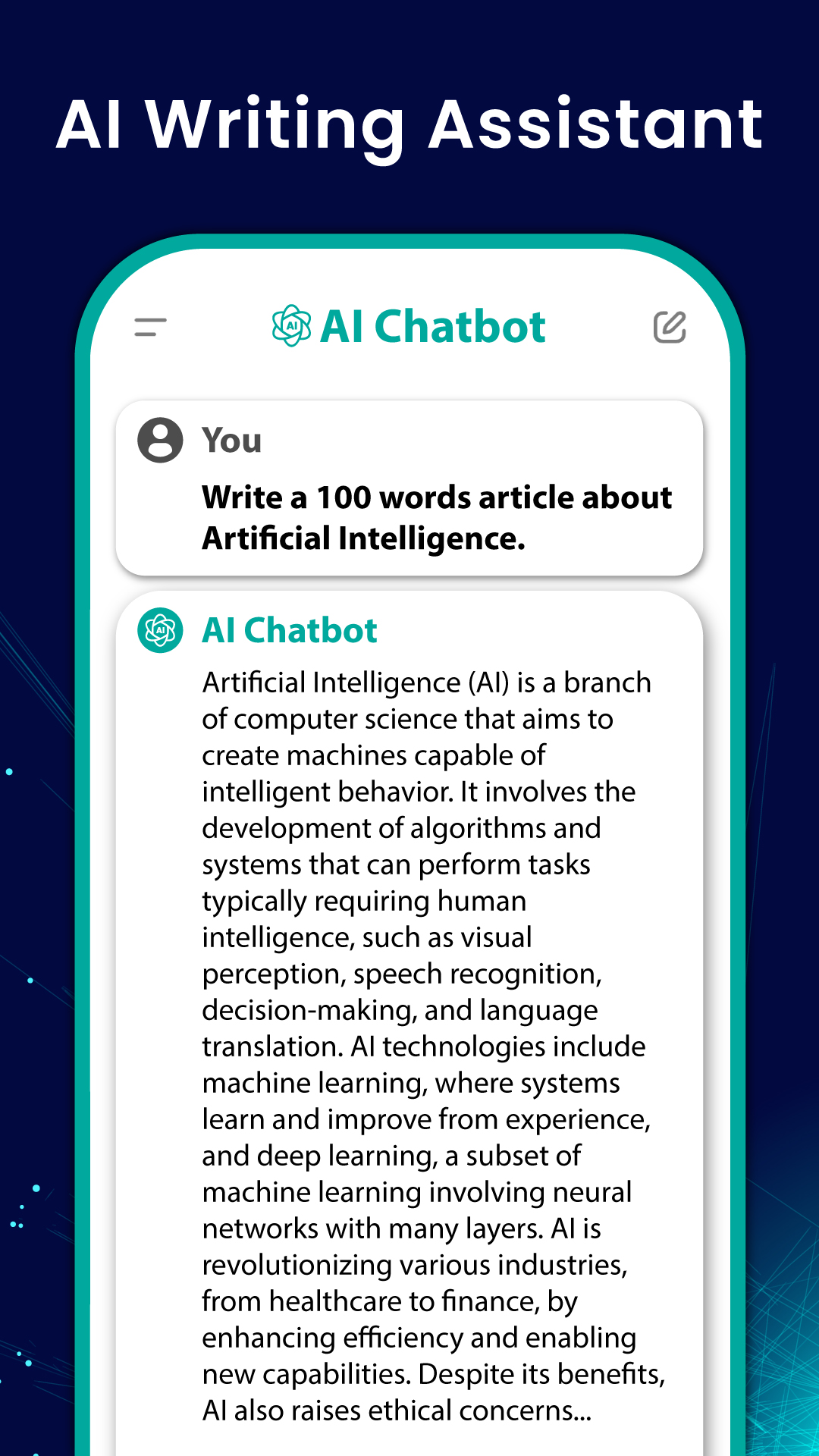 اسکرین شات 4 برنامه AI Chat App - AI Chatbot