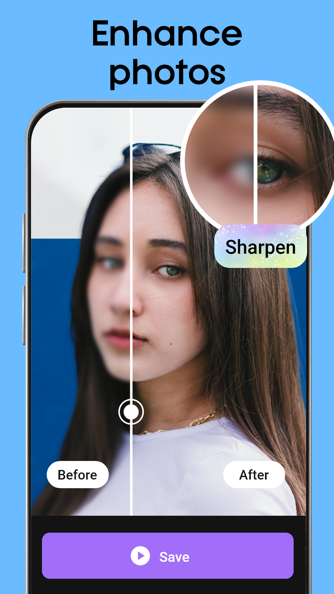 اسکرین شات 2 برنامه AI Photo Enhancer Editor