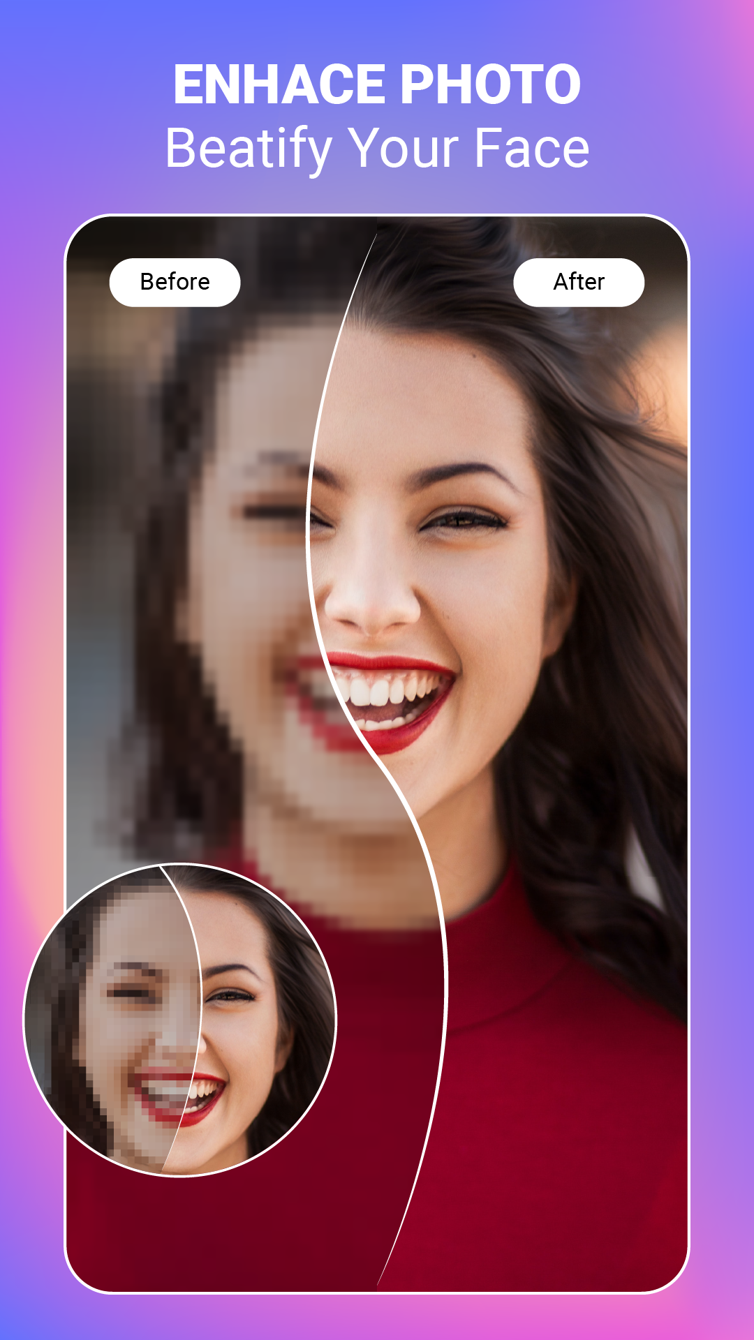 اسکرین شات 2 برنامه Aibi Photo: AI Photo Enhancer