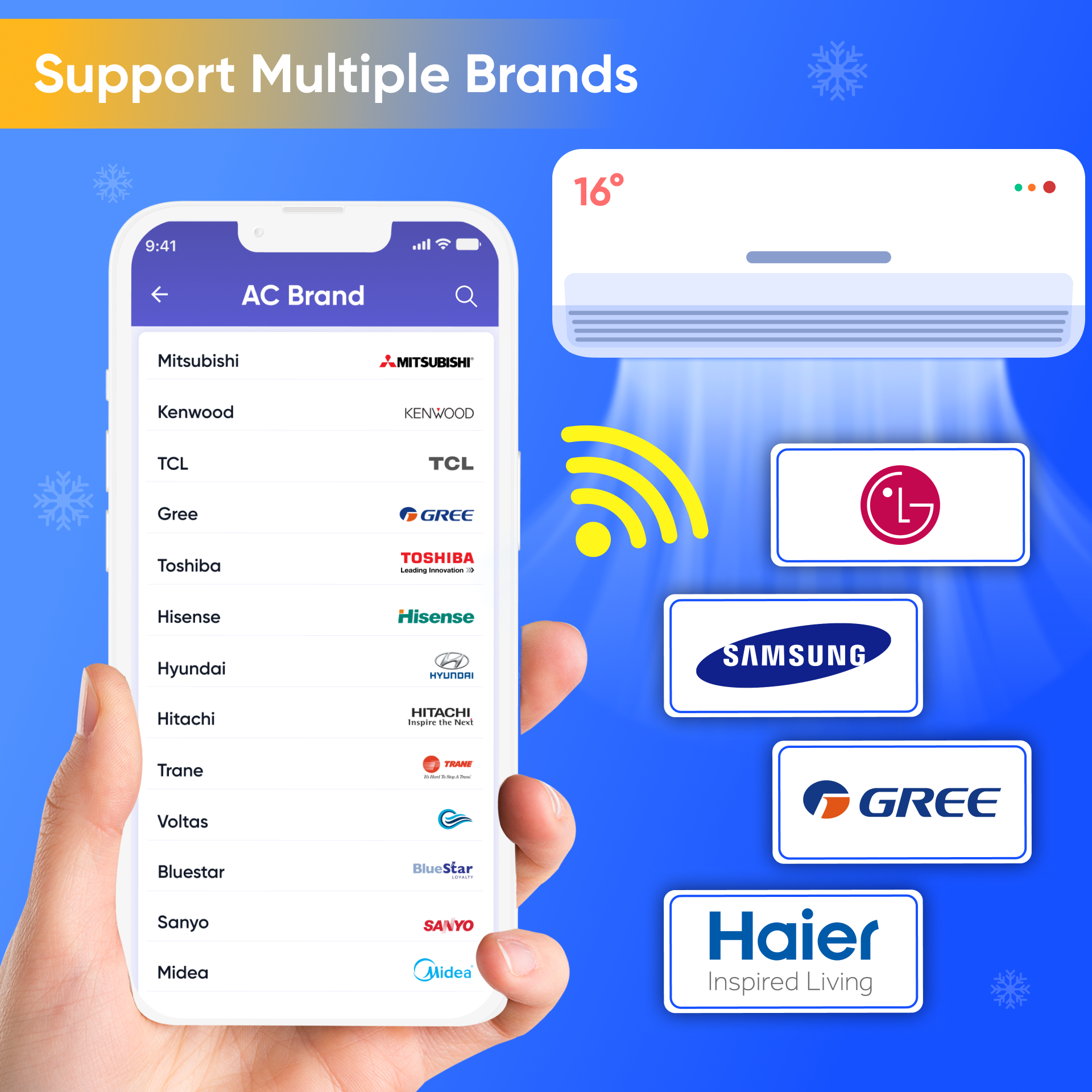 اسکرین شات 1 برنامه AC Remote Control Universal