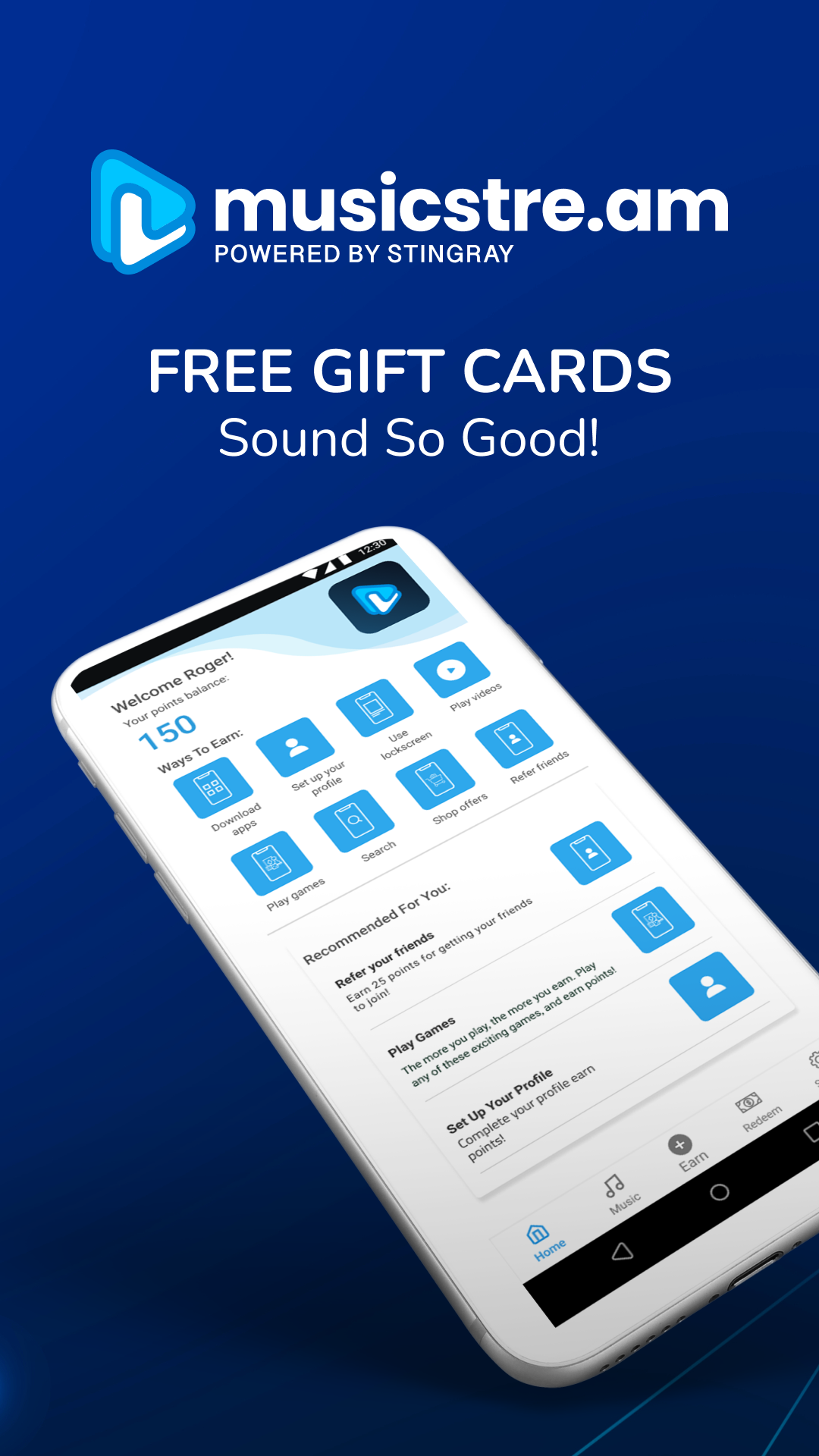 اسکرین شات 1 برنامه Musicstre.am Rewards