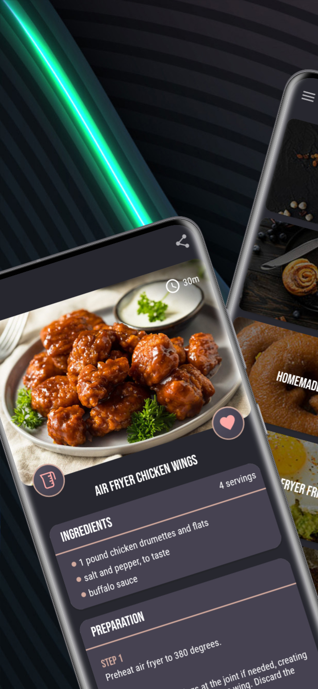 اسکرین شات 1 برنامه Air Fryer Recipes