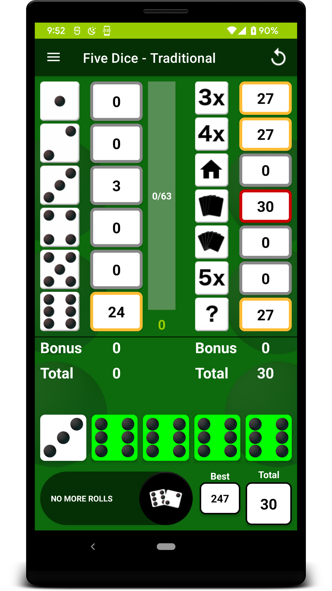 اسکرین شات 1 بازی Five Dice