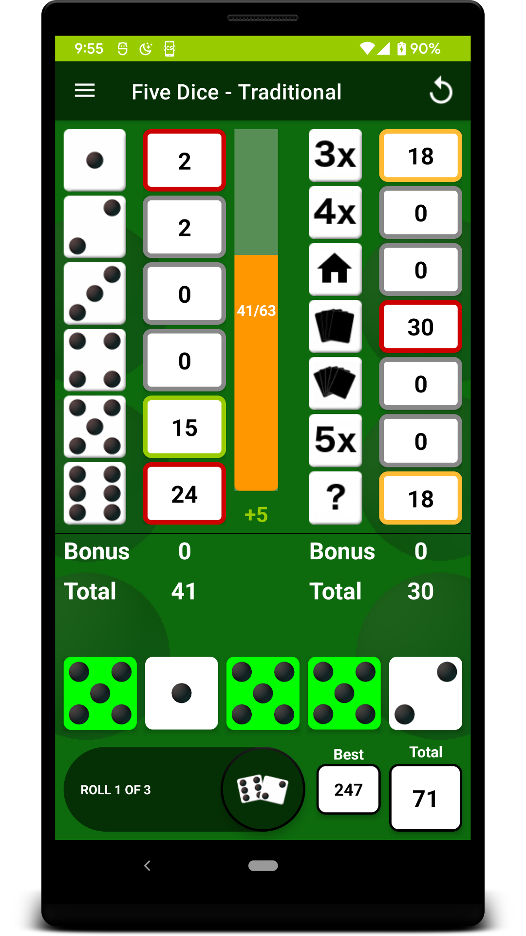 اسکرین شات 2 بازی Five Dice