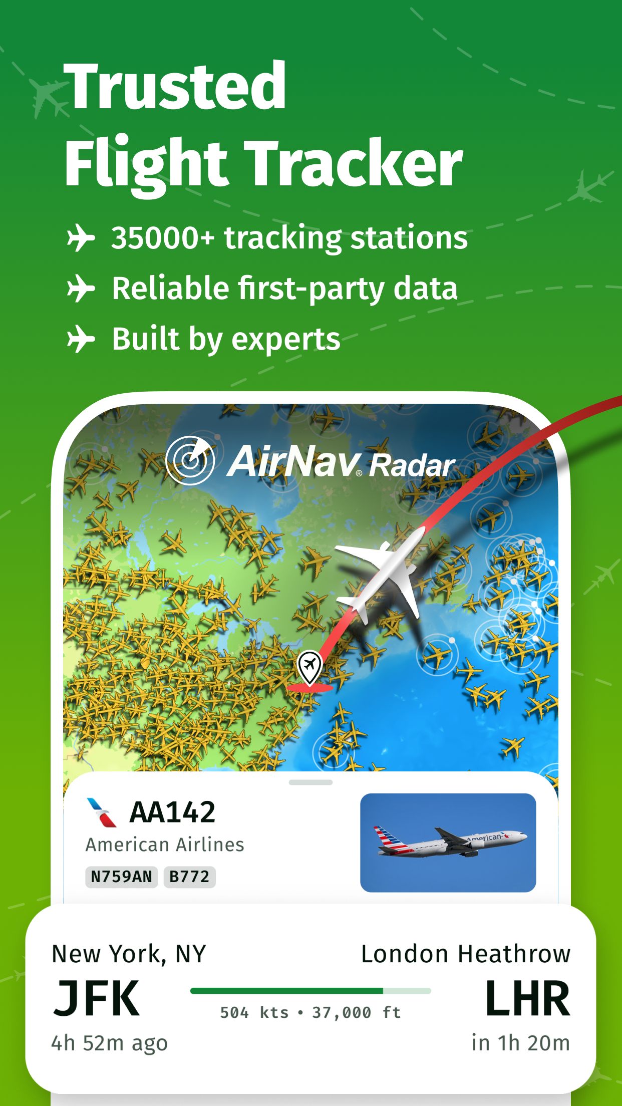 اسکرین شات 1 برنامه AirNav Radar – Flight Tracker