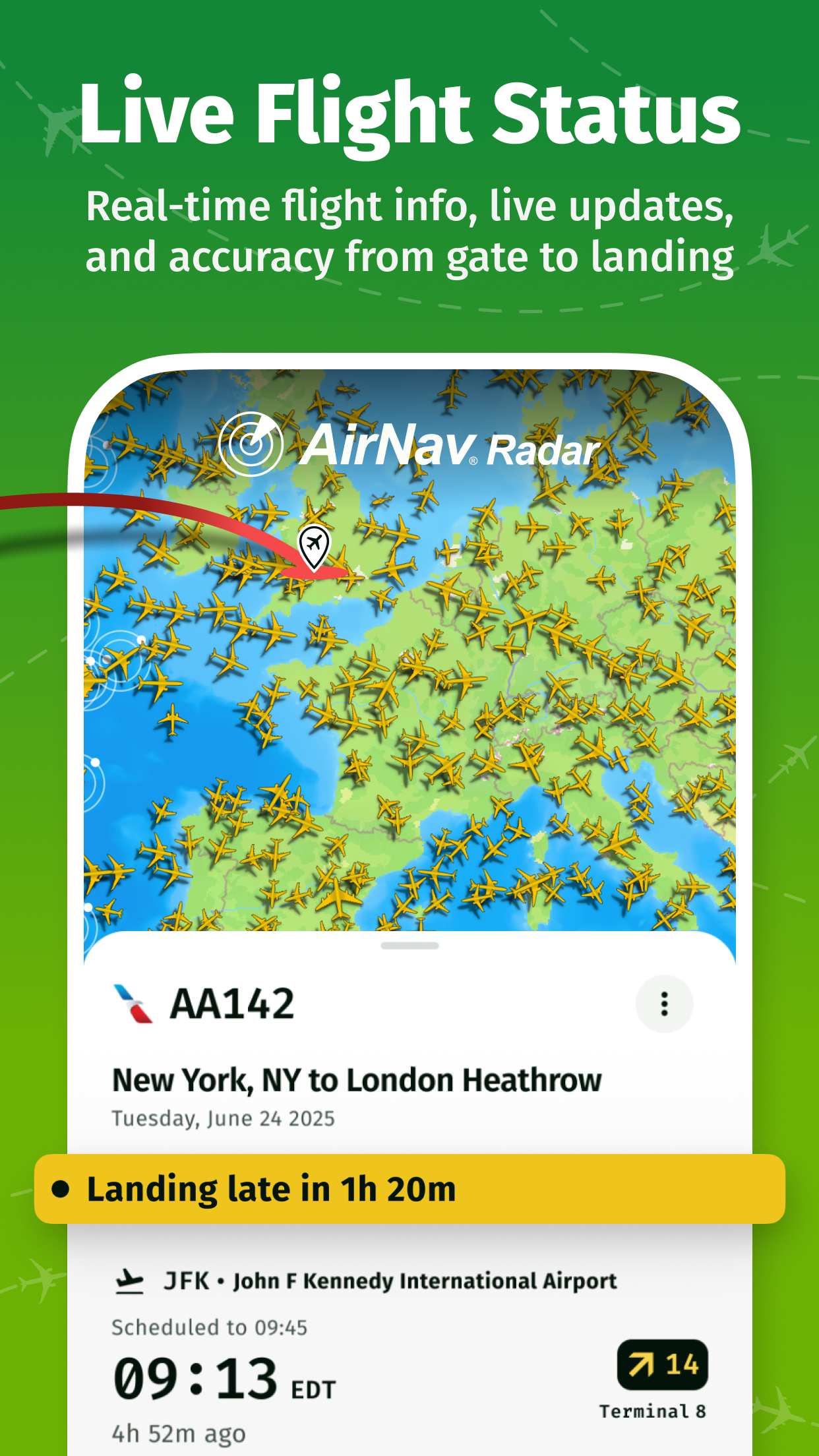 اسکرین شات 2 برنامه AirNav Radar – Flight Tracker
