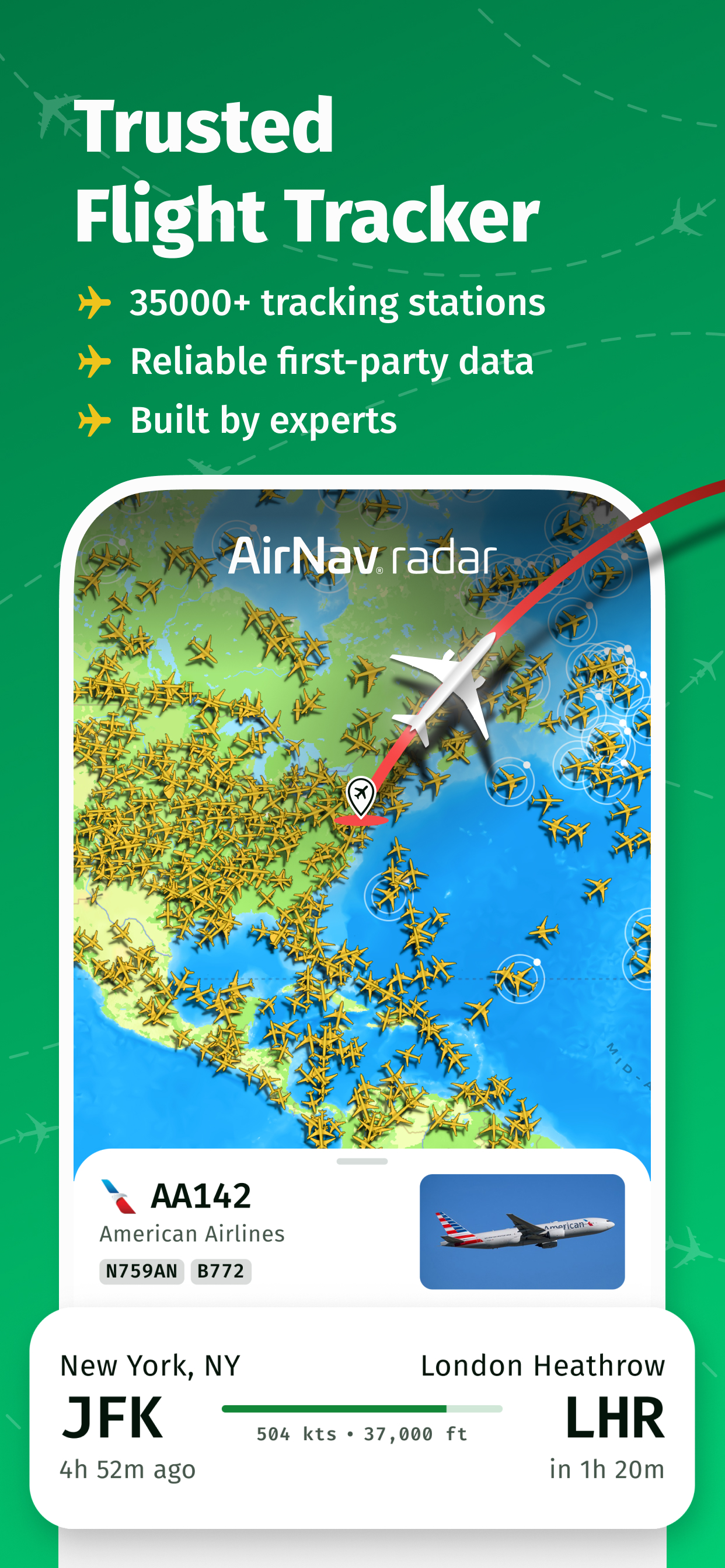 اسکرین شات 1 برنامه AirNav Radar – Flight Tracker
