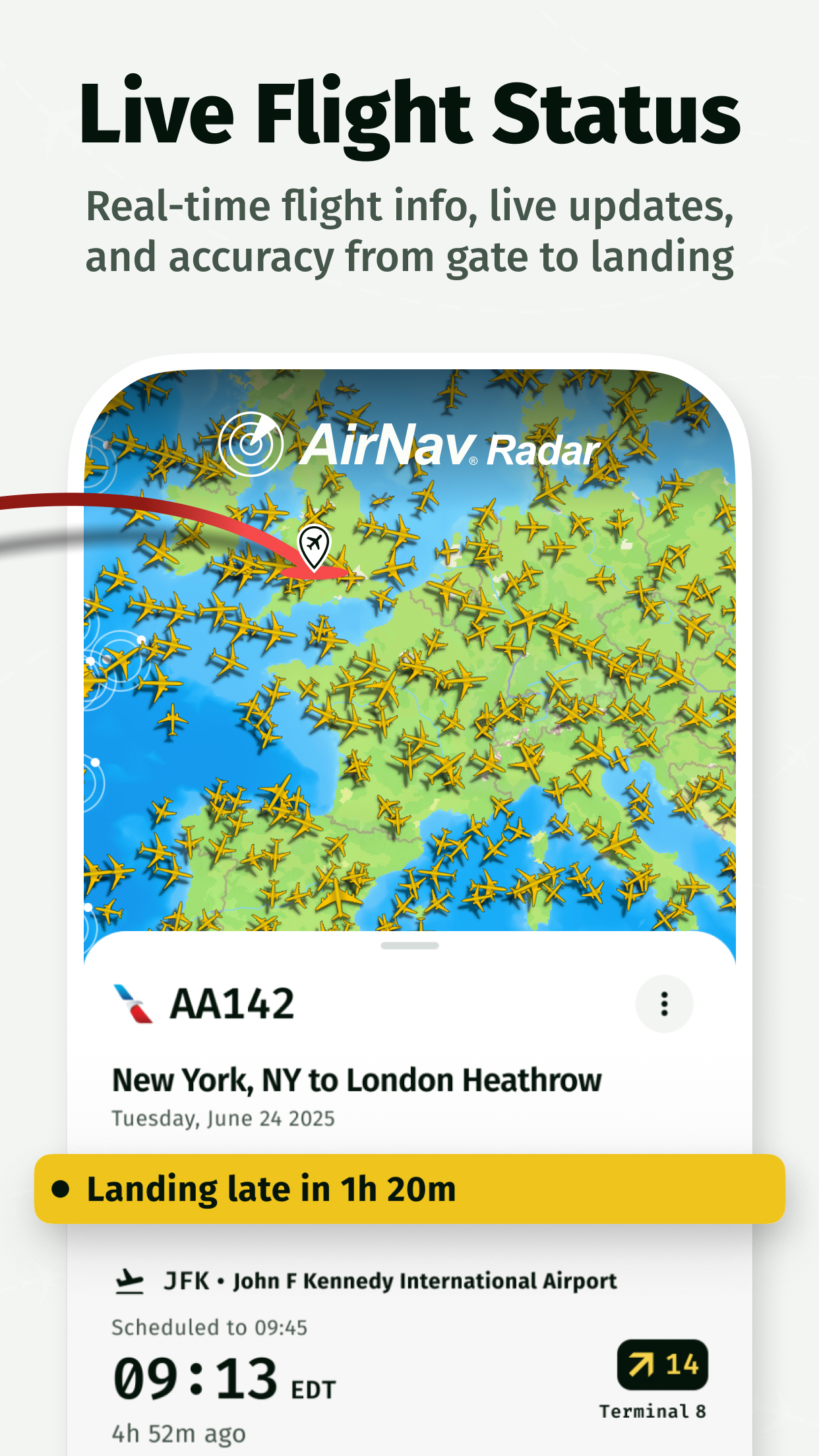 اسکرین شات 2 برنامه AirNav Radar – Flight Tracker