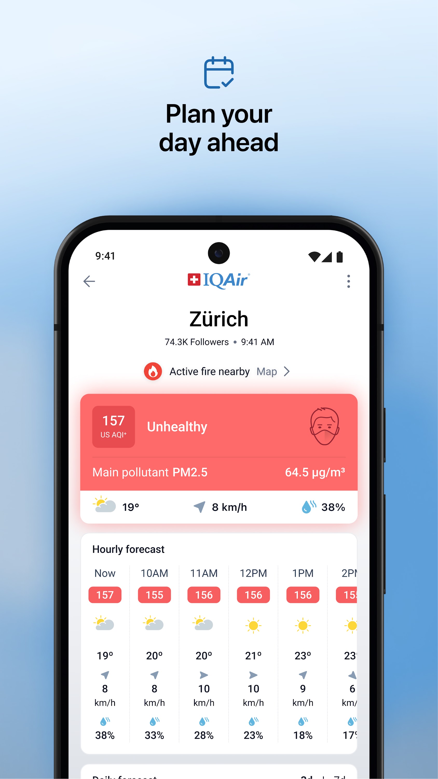 اسکرین شات 2 برنامه IQAir AirVisual | Air Quality