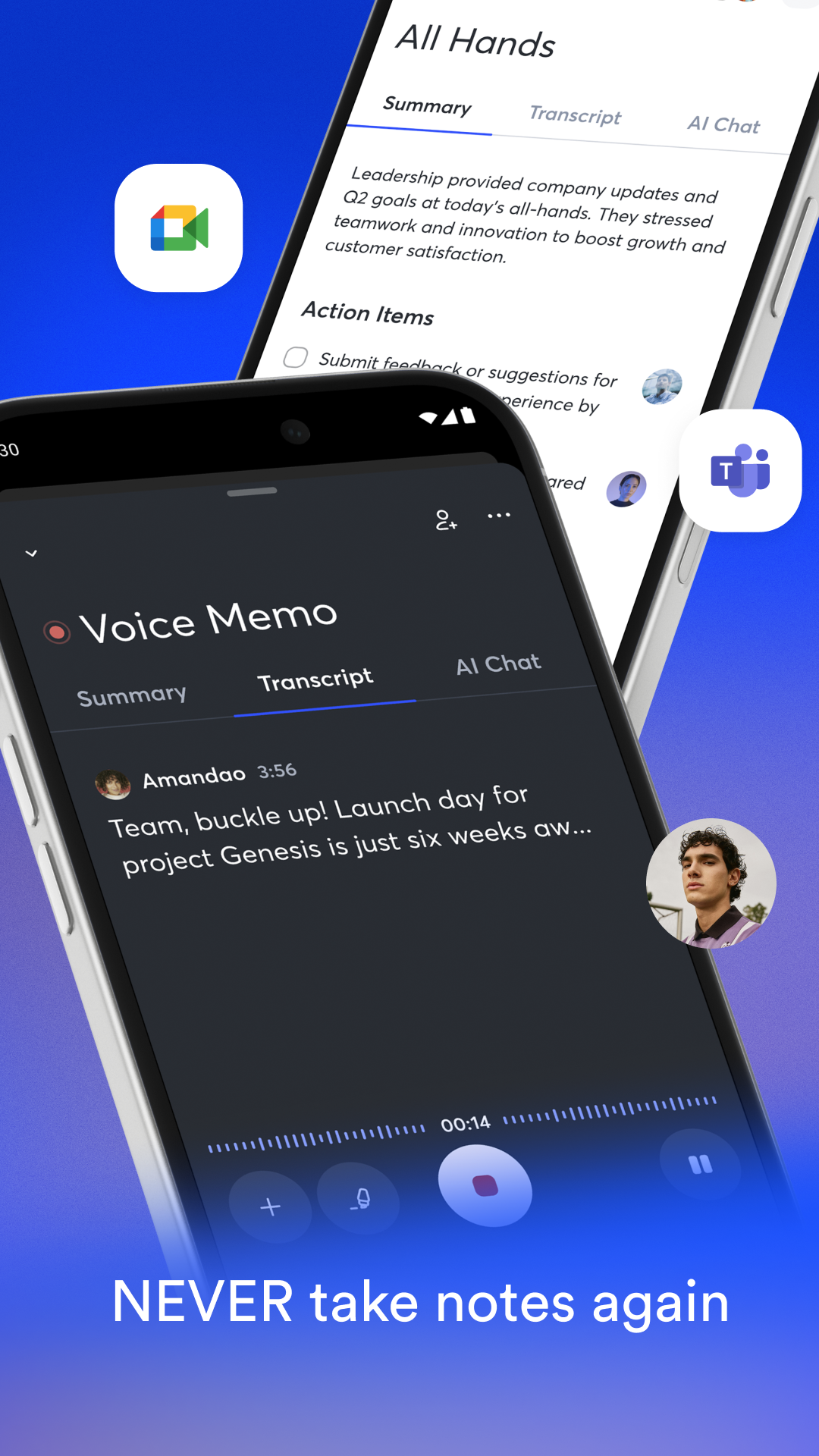 اسکرین شات 2 برنامه OtterAI Transcribe Voice Notes