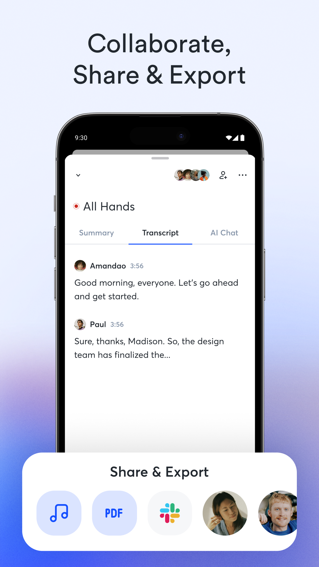 اسکرین شات 4 برنامه OtterAI Transcribe Voice Notes