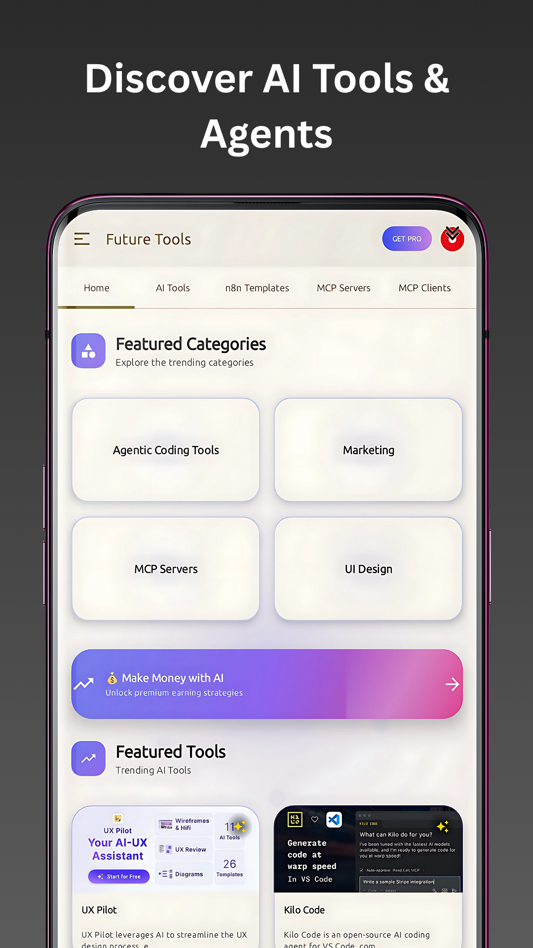 اسکرین شات 1 برنامه Future Tools- AI Tools, Agents