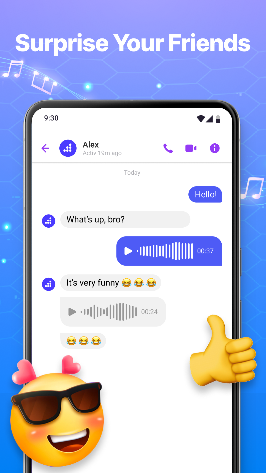 اسکرین شات 7 برنامه Voice Changer - Voice Effects