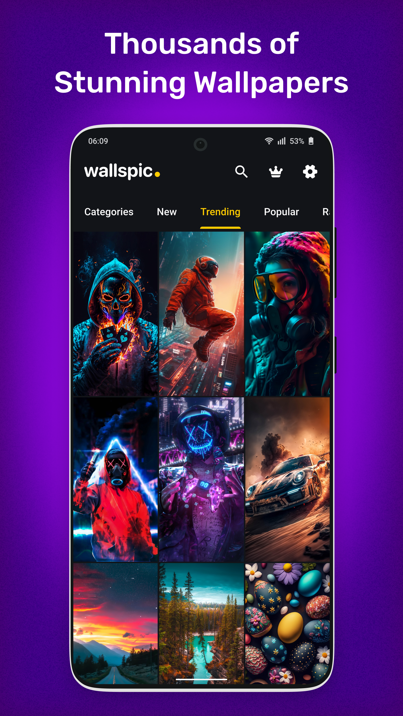 اسکرین شات 2 برنامه Wallpapers 4K, HD Backgrounds