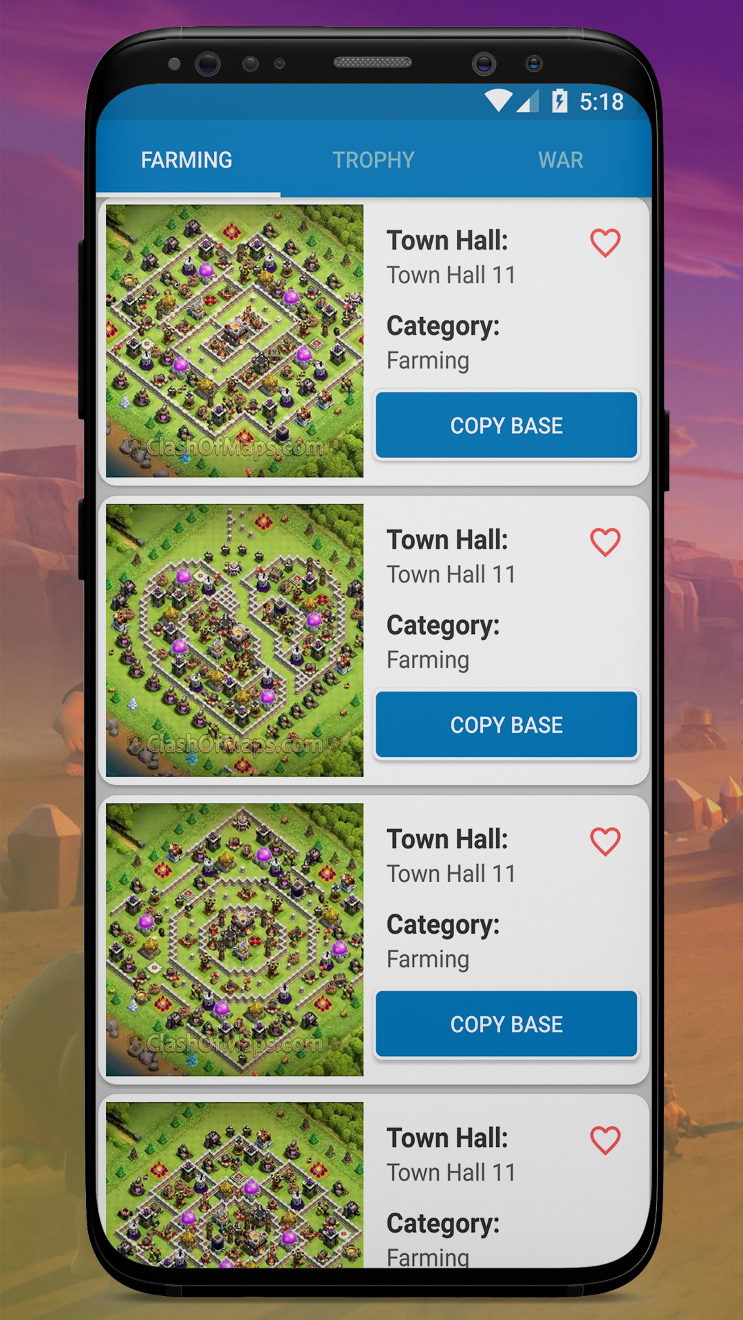 اسکرین شات 5 برنامه Clash of Maps - Base, Layouts