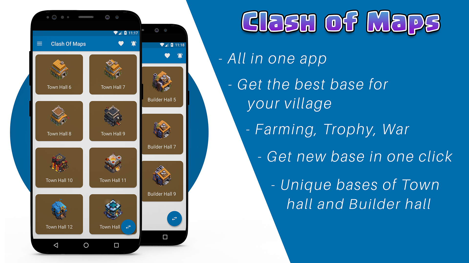 اسکرین شات 1 برنامه Clash of Maps - Base, Layouts
