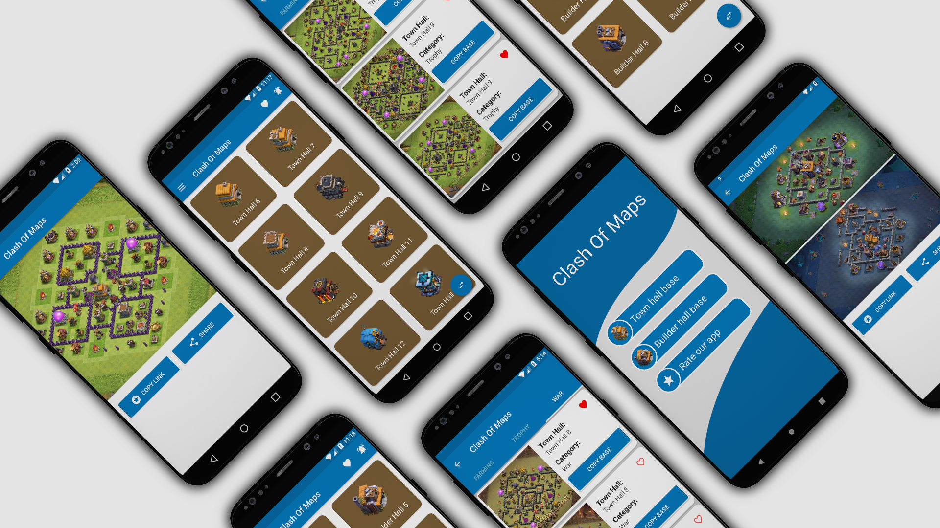 اسکرین شات 2 برنامه Clash of Maps - Base, Layouts