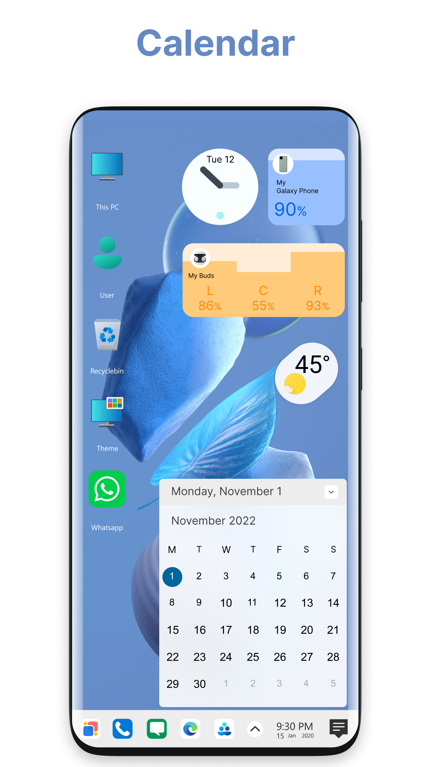 اسکرین شات 1 برنامه Win 12 Launcher