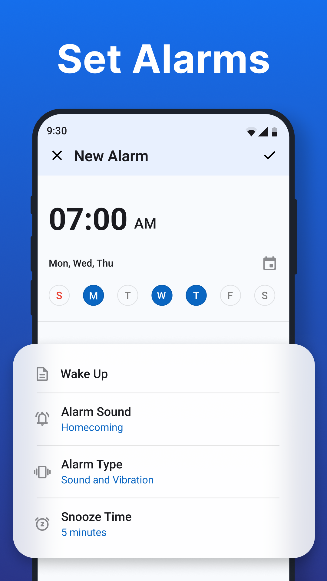اسکرین شات 2 برنامه Alarm Clock